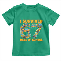 Funny School Bus Driver Toddler T Shirt I Survived 67 Days of School - Wonder Print Shop