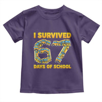 Funny School Bus Driver Toddler T Shirt I Survived 67 Days of School - Wonder Print Shop
