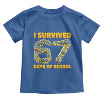 Funny School Bus Driver Toddler T Shirt I Survived 67 Days of School - Wonder Print Shop