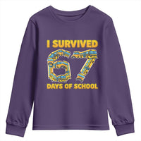 Funny School Bus Driver Youth Sweatshirt I Survived 67 Days of School - Wonder Print Shop