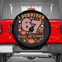 I Survived 67 Days of School Spare Tire Cover Autumn Fall Leaves Back To School - Wonder Print Shop