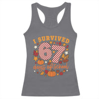 I Survived 67 Days of School Racerback Tank Top Autumn Fall Leaves Back To School - Wonder Print Shop