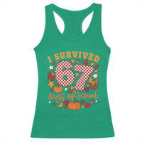 I Survived 67 Days of School Racerback Tank Top Autumn Fall Leaves Back To School - Wonder Print Shop