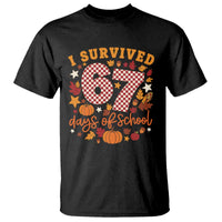 I Survived 67 Days of School T Shirt Autumn Fall Leaves Back To School - Wonder Print Shop