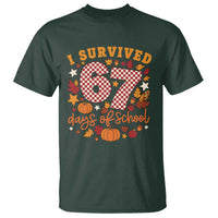 I Survived 67 Days of School T Shirt Autumn Fall Leaves Back To School - Wonder Print Shop
