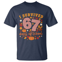 I Survived 67 Days of School T Shirt Autumn Fall Leaves Back To School - Wonder Print Shop