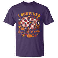 I Survived 67 Days of School T Shirt Autumn Fall Leaves Back To School - Wonder Print Shop