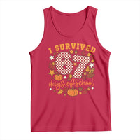 I Survived 67 Days of School Tank Top Autumn Fall Leaves Back To School - Wonder Print Shop