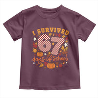 I Survived 67 Days of School Toddler T Shirt Autumn Fall Leaves Back To School - Wonder Print Shop