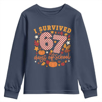 I Survived 67 Days of School Youth Sweatshirt Autumn Fall Leaves Back To School - Wonder Print Shop