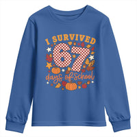 I Survived 67 Days of School Youth Sweatshirt Autumn Fall Leaves Back To School - Wonder Print Shop