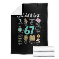 God Did It First 6 7 Throw Blanket Funny Christian Bible Verse Meme 67 References - Wonder Print Shop