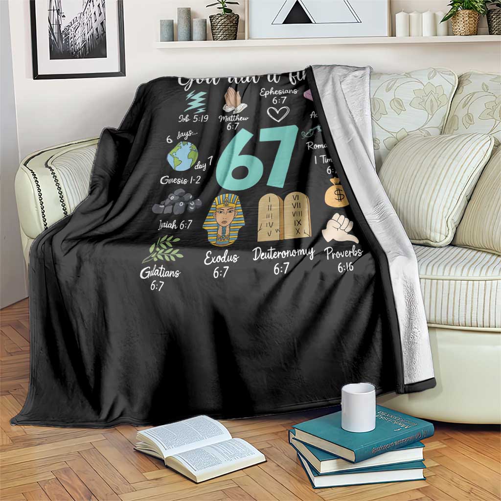 God Did It First 6 7 Throw Blanket Funny Christian Bible Verse Meme 67 References - Wonder Print Shop