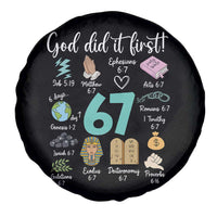 God Did It First 6 7 Spare Tire Cover Funny Christian Bible Verse Meme 67 References - Wonder Print Shop