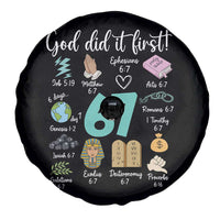 God Did It First 6 7 Spare Tire Cover Funny Christian Bible Verse Meme 67 References - Wonder Print Shop