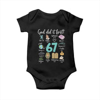 God Did It First 6 7 Baby Onesie Funny Christian Bible Verse Meme 67 References - Wonder Print Shop