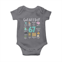 God Did It First 6 7 Baby Onesie Funny Christian Bible Verse Meme 67 References - Wonder Print Shop