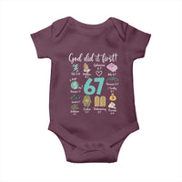 God Did It First 6 7 Baby Onesie Funny Christian Bible Verse Meme 67 References - Wonder Print Shop