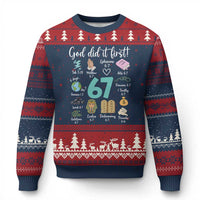 God Did It First 6 7 Ugly Christmas Sweater Funny Christian Bible Verse Meme 67 References - Wonder Print Shop