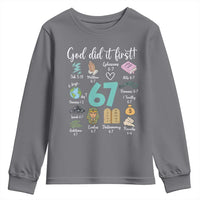 God Did It First 6 7 Youth Sweatshirt Funny Christian Bible Verse Meme 67 References - Wonder Print Shop