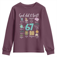 God Did It First 6 7 Youth Sweatshirt Funny Christian Bible Verse Meme 67 References - Wonder Print Shop