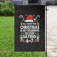 Funny Anti Six Seven Teacher Christmas Garden Flag My Students To Stop Saying 67 Santa Hat Candy Canes - Wonder Print Shop