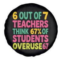 6 Out of 7 Teachers Think 67 Percent of Students Overuse 67 Spare Tire Cover Funny Viral Meme Educators - Wonder Print Shop