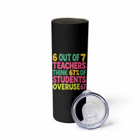 6 Out of 7 Teachers Think 67 Percent of Students Overuse 67 Skinny Tumbler Funny Viral Meme Educators - Wonder Print Shop