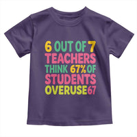 6 Out of 7 Teachers Think 67 Percent of Students Overuse 67 Toddler T Shirt Funny Viral Meme Educators - Wonder Print Shop