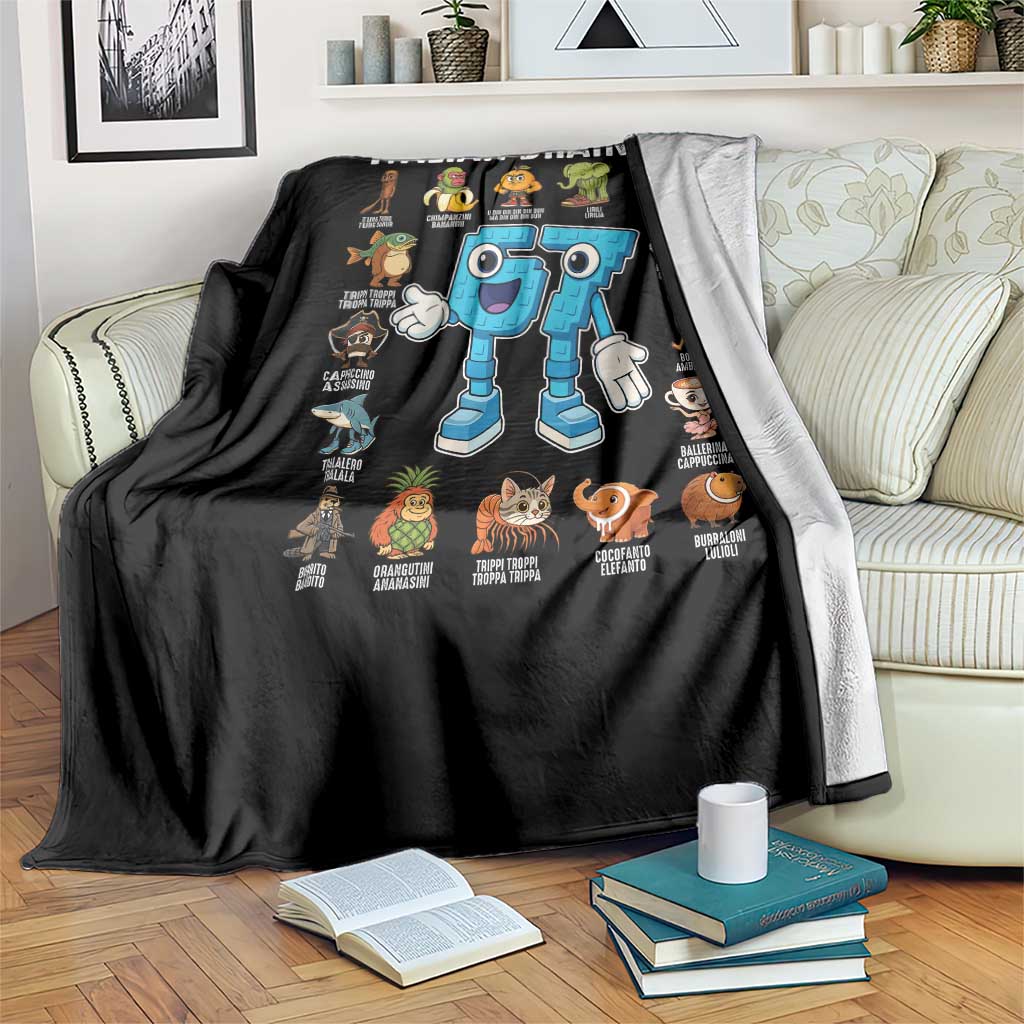Italian Brainrot 67 Meme Throw Blanket Funny Six Seven Absurdist Viral Chaoscore Internet Humor Addicts - undefined