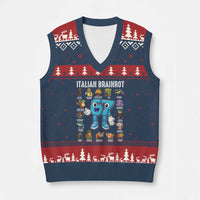 Gingerbread Classroom 67 Meme V-Neck Knit Sweater Vest Funny Xmas Teacher My Students To Stop Saying Six Seven - Wonder Print Shop