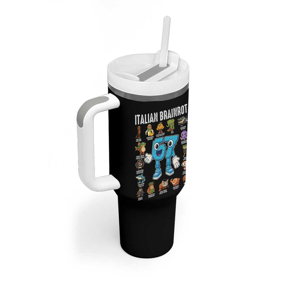 Italian Brainrot 67 Meme Tumbler With Handle Funny Six Seven Absurdist Viral Chaoscore Internet Humor Addicts - Wonder Print Shop