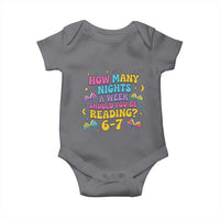 How Many Nights a Week Should You Be Reading 6 7 Baby Onesie Funny Book Meme for Teachers Students - Wonder Print Shop
