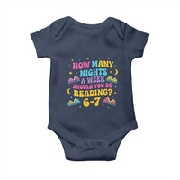How Many Nights a Week Should You Be Reading 6 7 Baby Onesie Funny Book Meme for Teachers Students - Wonder Print Shop