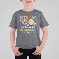 67th Day of School Vibes T Shirt For Kid Cute Retro Smiling Face for Students & Teachers - Wonder Print Shop