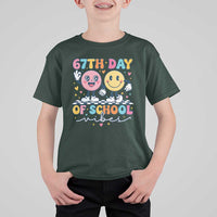 67th Day of School Vibes T Shirt For Kid Cute Retro Smiling Face for Students & Teachers - Wonder Print Shop