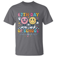 67th Day of School Vibes T Shirt Cute Retro Smiling Face for Students & Teachers - Wonder Print Shop