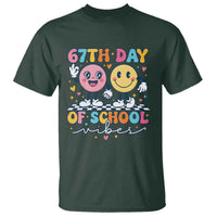67th Day of School Vibes T Shirt Cute Retro Smiling Face for Students & Teachers - Wonder Print Shop