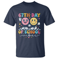 67th Day of School Vibes T Shirt Cute Retro Smiling Face for Students & Teachers - Wonder Print Shop