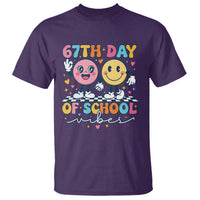 67th Day of School Vibes T Shirt Cute Retro Smiling Face for Students & Teachers - Wonder Print Shop