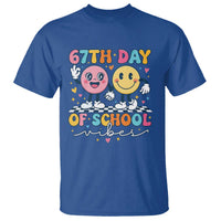 67th Day of School Vibes T Shirt Cute Retro Smiling Face for Students & Teachers - Wonder Print Shop