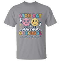67th Day of School Vibes T Shirt Cute Retro Smiling Face for Students & Teachers - Wonder Print Shop