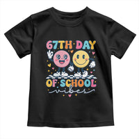 67th Day of School Vibes Toddler T Shirt Cute Retro Smiling Face for Students & Teachers - Wonder Print Shop