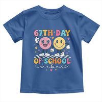 67th Day of School Vibes Toddler T Shirt Cute Retro Smiling Face for Students & Teachers - Wonder Print Shop