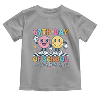 67th Day of School Vibes Toddler T Shirt Cute Retro Smiling Face for Students & Teachers - Wonder Print Shop