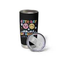 67th Day of School Vibes Tumbler Cup Cute Retro Smiling Face for Students & Teachers - Wonder Print Shop
