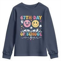 67th Day of School Vibes Youth Sweatshirt Cute Retro Smiling Face for Students & Teachers - Wonder Print Shop
