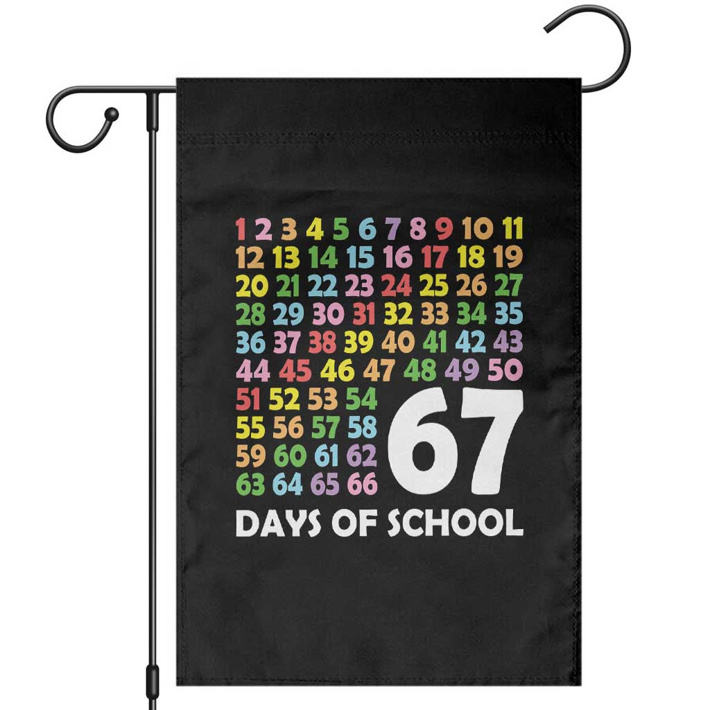 67 Days of School Garden Flag Colorful Countdown Grid Milestone Classroom Fun - Wonder Print Shop