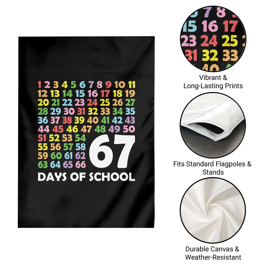 67 Days of School Garden Flag Colorful Countdown Grid Milestone Classroom Fun - Wonder Print Shop