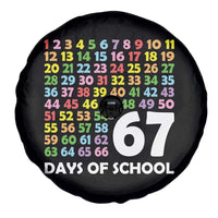 67 Days of School Spare Tire Cover Colorful Countdown Grid Milestone Classroom Fun - Wonder Print Shop
